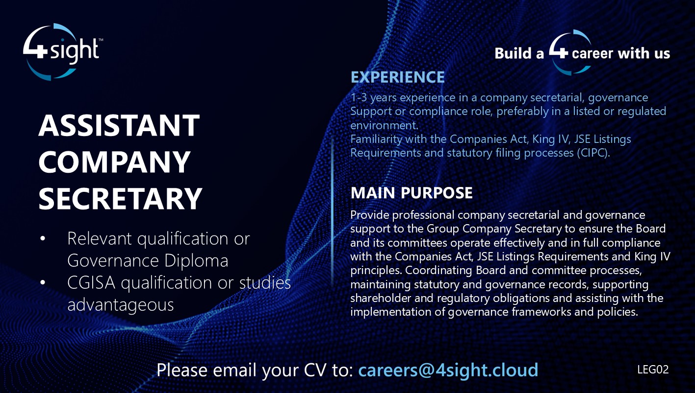 4Sight Assistant Company Secretary