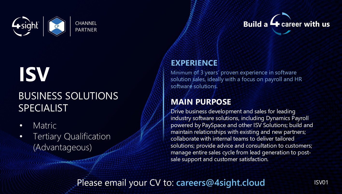 4Sight CP ISV BBS Vacancy Aug2025