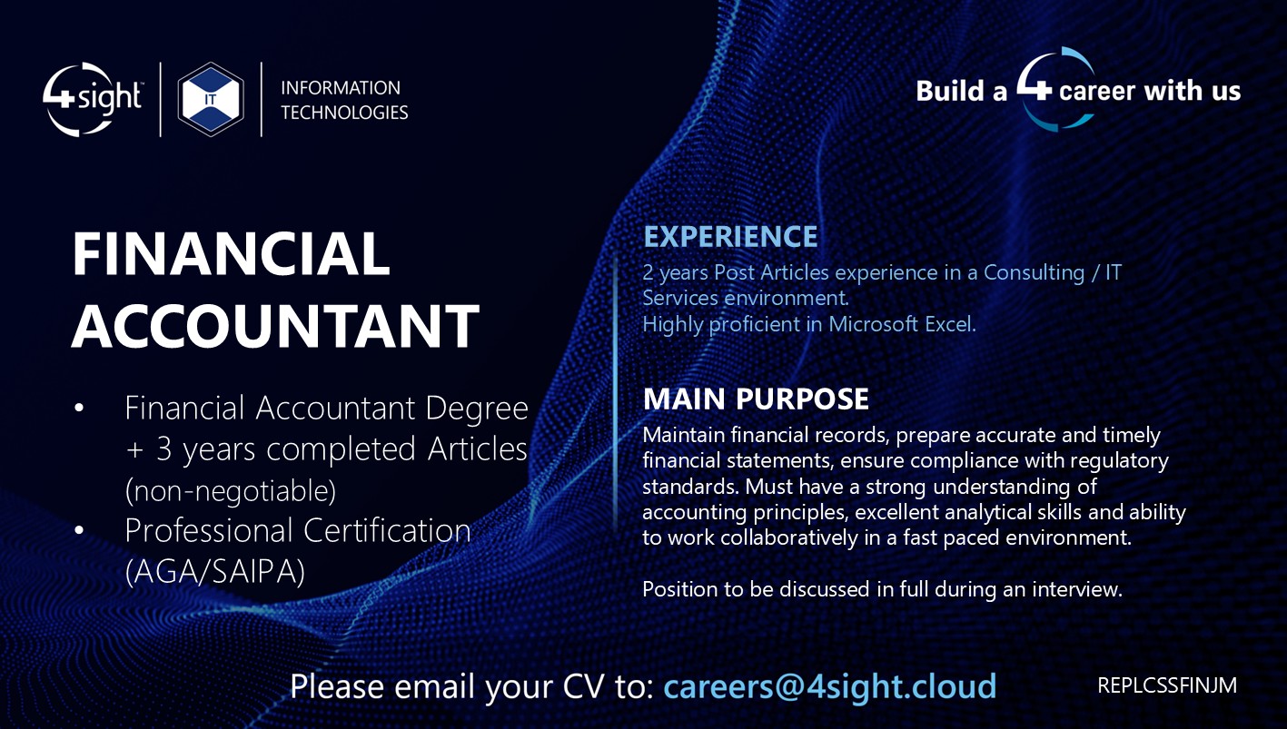 4Sight IT Financial Accountant Vacancy Sept2025