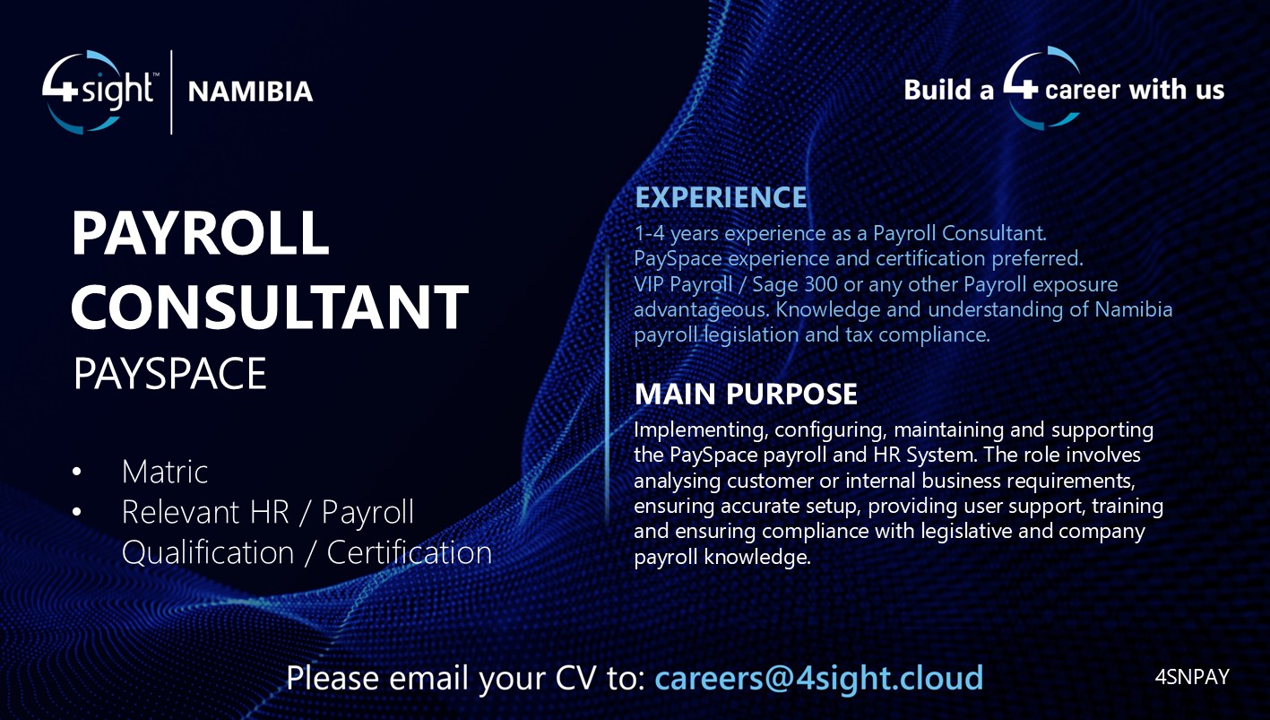 4Sight Namibia PaySpace Consultant