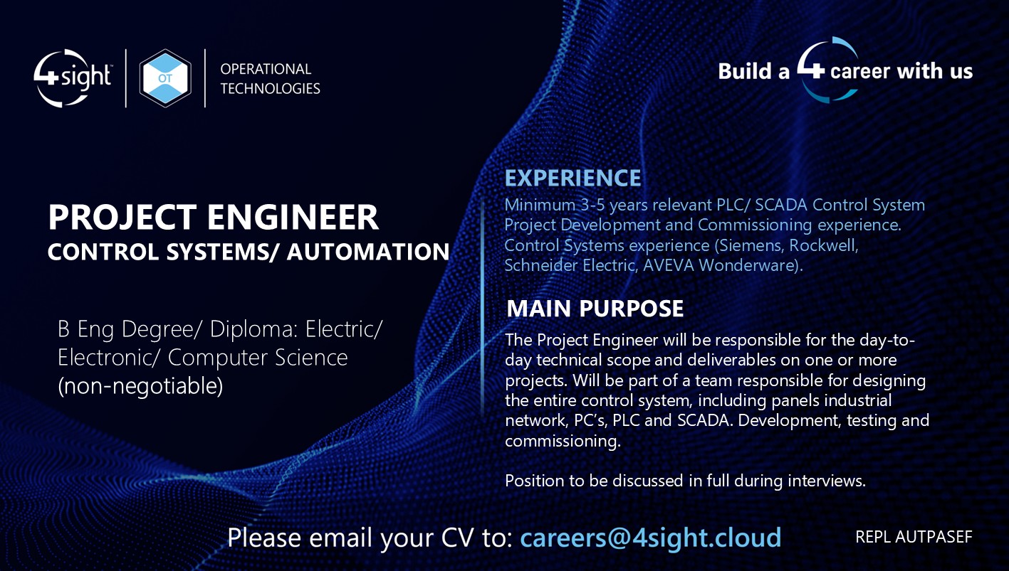 4Sight OT Project Engineer AUT Vacancy Aug2025