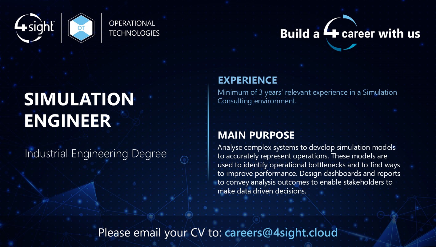 4Sight OT Simulation Engineer Vacancy May2025