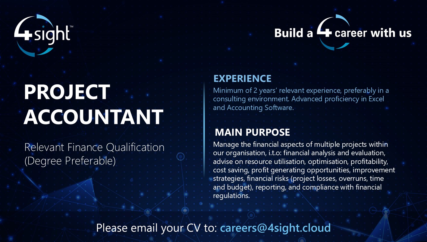 4Sight SS Project Accountant Vacancy May2025