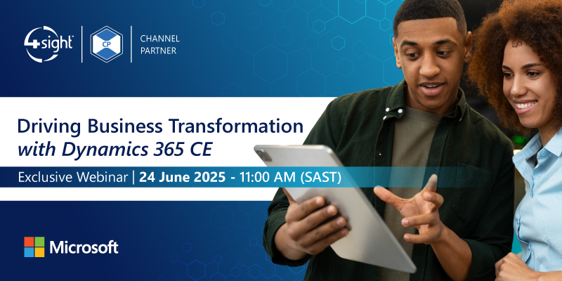 Banner design Exclusive Webinar Driving Business Transformation with Dynamics 365 CE 24 June 2025