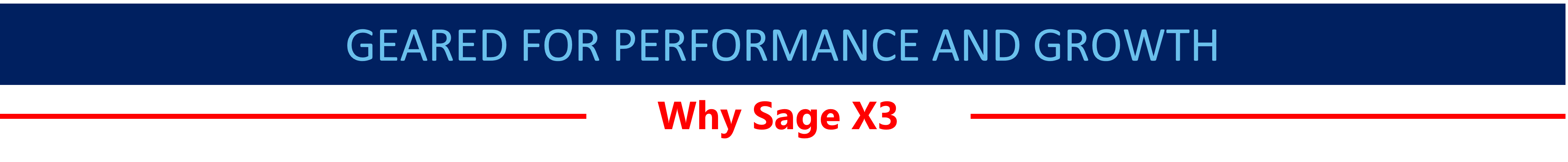 SAGE X3 Geared up X3